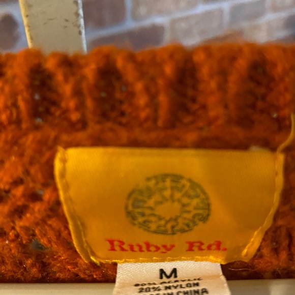 Ruby Rd. Women’s Sweater Size Medium Fringed Hem - Picture 5 of 5